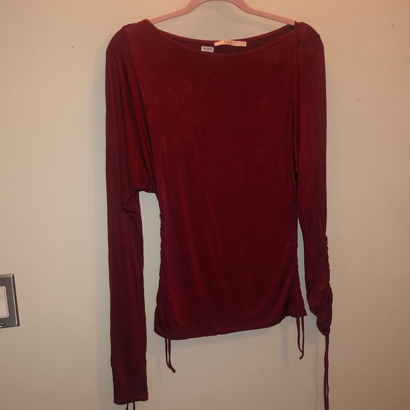 Red Valentino red ruched shirt - Picture 1 of 6